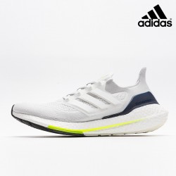 Adidas UltraBoost 21 'Crystal White' Solar Yellow
