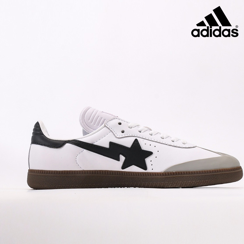 BAPE x adidas Samba 'White Black Gum' JR9245