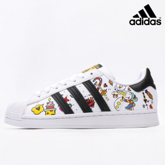 Adidas Originals Superstar 'Christmas snowman doodle'