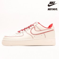 Nike Air Force 1 '07 Low Leather 'Phantom/Static' White Red