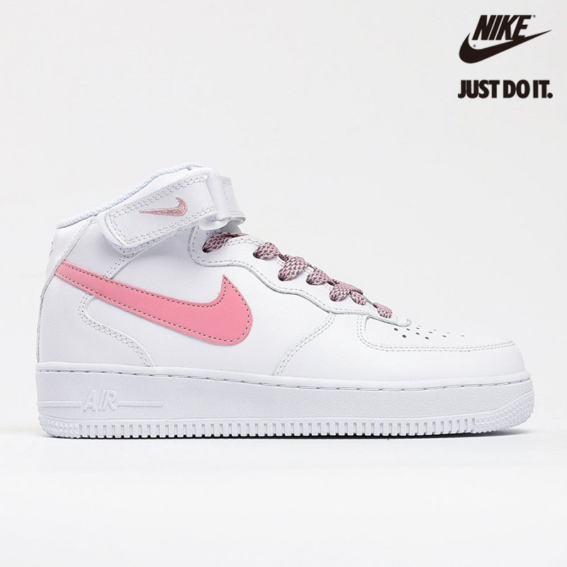 Nike Wmns Air Force 1'07 Mid Pink Silver Reflective Light - 366731-911