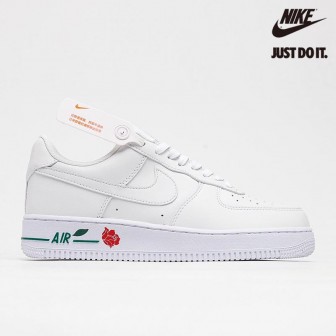 Nike Air Force 1 '07 Low LX 'Thank You Plastic Bag'  Rose White University Red Pine Green