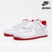 Nike Air Force 1 '07' Low Contrast Stitch - White University Red' - CV1724-100
