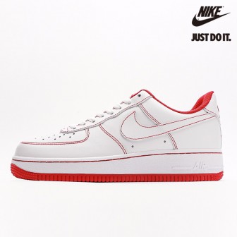 Nike  Air Force 1 '07 'Contrast Stitch - White University Red'