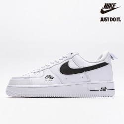 Nike Air Force Premium 'Shadow grey' Litchi skin white and black size LOGO 3M reflective