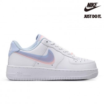 Nike Air Force 1 Low 'Double Swoosh' White/Ice Blue-Light Pink