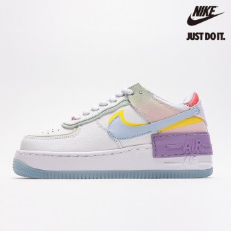 Nike Air Force 1 Wmns Shadow White Hydrogen Blue Purple