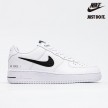 Nike Air Force 1 Low Cut Out Swoosh 'White Black' - CZ7377-100