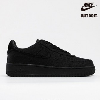 Stussy x Nike Air Force 1 Low 'Triple Black' SB Shoes Release Information