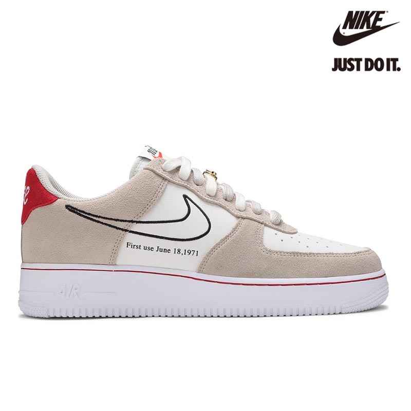 Nike Air Force 1 Low 'First Use' Light Sail Red White-DB3597-100