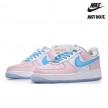 Nike Air Force 1’07 GS White LT Armory Blue Pink-DH1809-001
