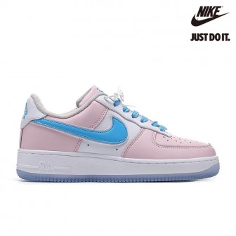 Nike Air Force 1’07 GS White LT Armory Blue Pink