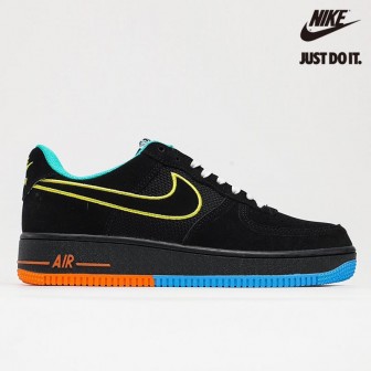 Nike Air Force 1 Low 'Peace and Unity' Black Green Red-Blue