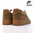 Suppeme x Nike Air Force 1 Low 'Wheat' Suede Brown-DN1555-200