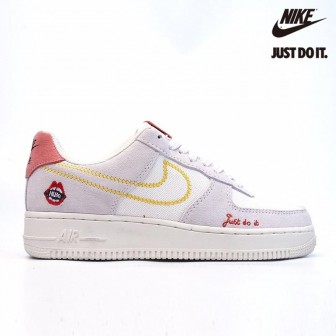 Nike Air Force 1 '07 'Peace' Rock and Roll White Orange