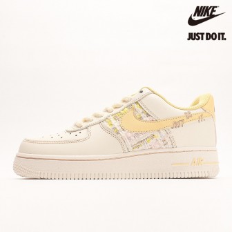 Nike Air Force 1 07 Low Just Do It Sail Beige Yellow