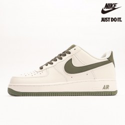 Nike Air Force 1 07 Low Beige White Army Green