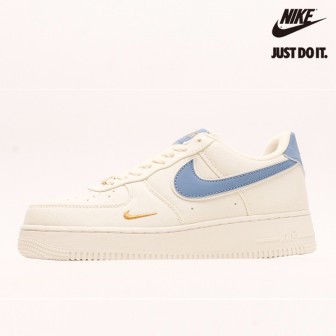 Nike Air Force 1 07 Low Beige Blue Metallic Gold