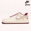 Stussy x Nike Air Force 1 Low Off White Dark Red UN1635-555