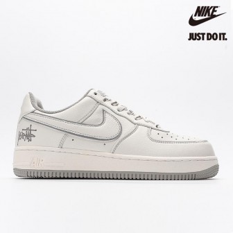 Stussy x Nike Air Force 1 07 Low White Light Grey
