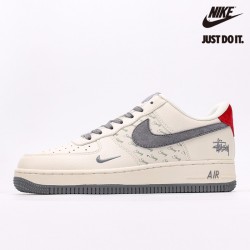 Stussy x Nike Air Force 1 07 Low Off White Dark Grey Stussy x Nike Air Force 1 07 Low Off White Dark Grey