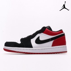 Air Jordan 1 Low 'Black Toe' White Gym Red