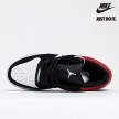 Air Jordan 1 Low 'Black Toe' White Gym Red - 553558-116