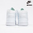 Nike Air Jordan 1 Mid Triple White - 554724-129