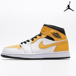 Air Jordan 1 Mid 'University Gold' White Black