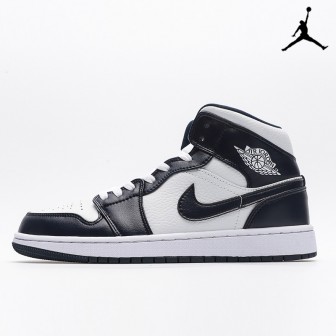 Air Jordan 1 Mid White Metallic Gold 'Obsidian'