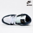 Nike Jordan 1 Mid White Metallic Gold Obsidian - 554725-174