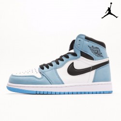 Air Jordan 1 Retro High OG White 'University Blue' Black