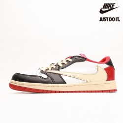 Fragment x Travis Scott x Air Jordan 1 TS White Black University Red