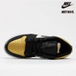 Nike Air Jordan 1 Low Gs Gold Toe White Black - CQ9487-700