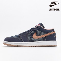 Air Jordan 1 Low SE 'Denim' Midnight Navy Muslin White