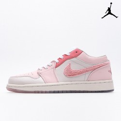 Air Jordan 1 Low SE 'Mighty Swooshers' White Pink Grey