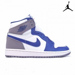 Air Jordan 1 High OG 'True Blue' White Cement Grey