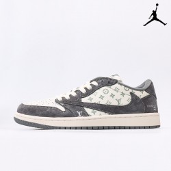 Travis Scott x Fragment Design x Air Jordan 1 Low OG SP Dark Grey Off White