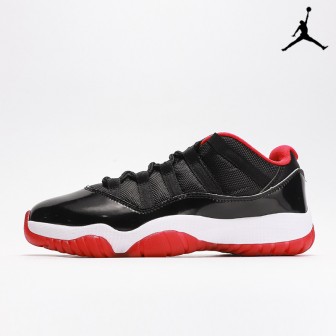 Air Jordan 11 XI 'Bred' Low Retro True Red Black