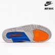 Nike Air Jordan 3 Retro Knicks Rivals White Old Royal University Orange Tech Grey - 136064-148