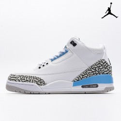 Air Jordan 3 Retro 'UNC' White Valor Blue Tech Grey Air Jordan 3 Retro 'UNC' White Valor Blue Tech Grey