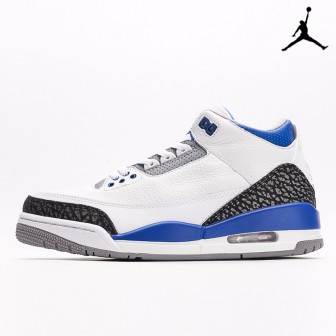 Air Jordan 3 Retro 'Racer Blue' Blue White Black Cement Grey