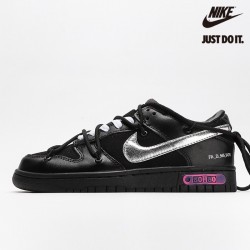 Off-White x Nike Dunk Low The 'Lot 50 of 50' Black Metallic Silver