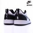 Nike Court Borough Low 2 GS Metallic 'Black White Silver'-CT3964-100
