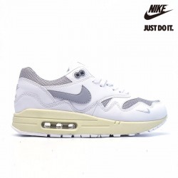 Patta x Nike Air Max 1 'White' Waves Metallic Silver Black