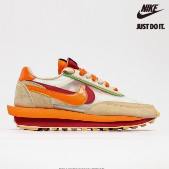 sacai x Clot x Nike LDWaffle 'Net Orange Blaze'